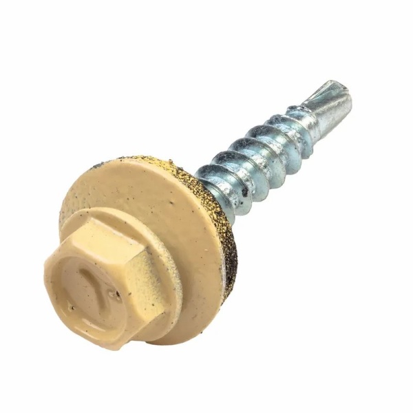 Шуруп кровельный 4,8*70 слоновая кость 1014 (150 шт)