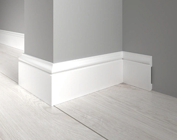 Плинтус напольный DD 005-115 (79*13*2400) Белый