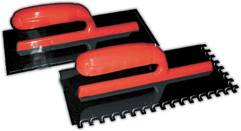 Гладилка нержавеющая с пластик.ручкой, 280х130 мм зубчатая 10х10 мм FIT 05170