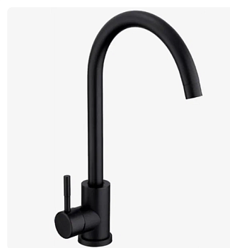 Смеситель для кухни шар. с высоким изливом Булат нерж.сталь цвет черный 511511