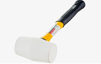 Киянка резиновая 230гр, фиберглас.ручка, 45мм Белая FIT 45501