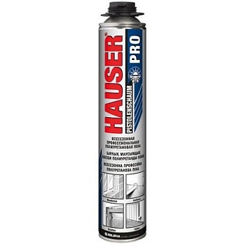 Пена монтажная пистолетная Hauser PRO 620 мл ТИТАН (12)