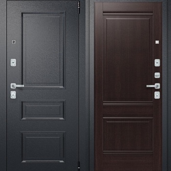 Дверь входная Porta R-4 403/К42 Wenge Veralinga/Букле Черный 880*2050 Правая  (Витринный образец)