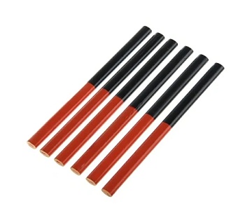 Карандаш строительный 180мм двухцветн. (красно-синий) ШАБАШКА 146-0004 (12)