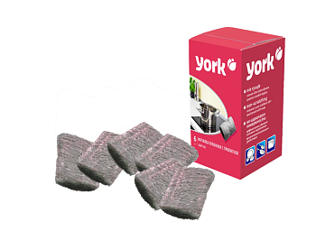 Мочалки для посуды металл.с пропиткой упак. 6шт YORK