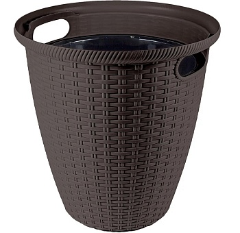 Кашпо напольное RATTAN D 380мм 30л (горький шоколад)