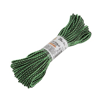 Шнур хозяйственный 3мм цветной 16 ниток(20м) Рыжий Кот