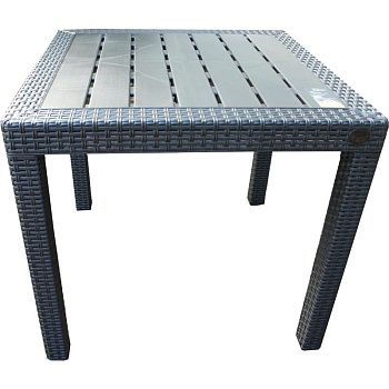 Стол пластиковый "RATTAN" 789*789*701мм(горький шоколад) ING6184ГШК