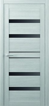 Дверное полотно остекленное Эко-шпон Дрезден 900 Дуб нордик, стекло графитовое