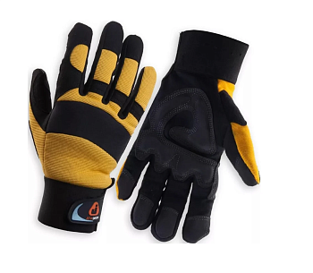 Антивибрационные перчатки Jeta Safety черно-желтые JAV01-VP-10/XL