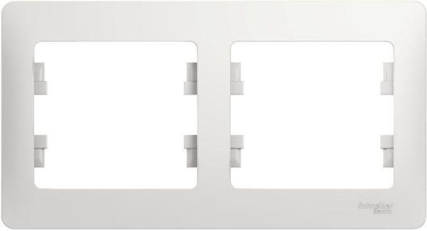 Рамка Schneider Glossa 2 поста белый