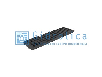 Решетка водоприемная Gidrolica Standart РВ 500*138*21мм щелевая пластиковая,кл.С250 509 PRO к лотку арт. 48056