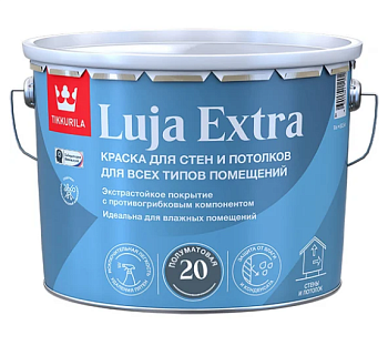 Краска итерьерная матовая Luja Tikkurila Extra 9л А (противогрибковая)