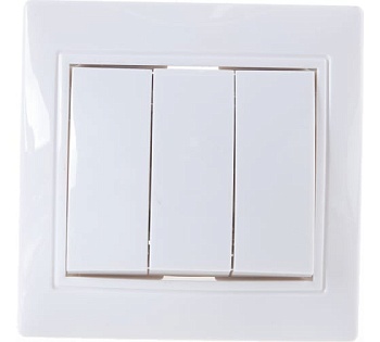 Выключатель 3-кл. СП Венера 10А белый Smartbuy SBE-01w-10-SW3-0
