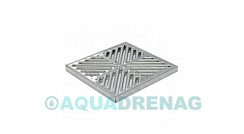 Решетка штампованная оцинкованная для дождеприемника Aquadrenag RAIN 300х300