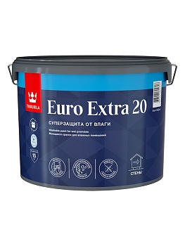 Краска EURO EXTRA 20 C п/мат 9л для влажных помещений TIKKURILA