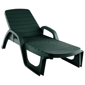 Шезлонг зеленый Прованс 1900*700*320мм