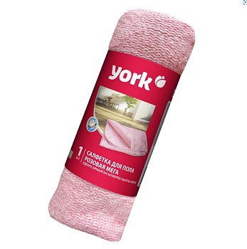 Тряпка для пола 75х100 (розовая) рулон YORK