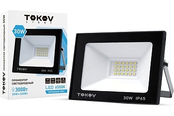 Прожектор светодиодный 30W/6500К/IP65 черный TOKOV LIGHT TKL-FL/LED-30-6.5K-IP65