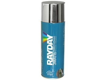 Краска аэрозольная металлик Rayday 520 мл RD-019 глянцевая хром 210г