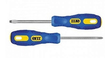 Отвертка шлицевая SL 3*75мм FIT 55532