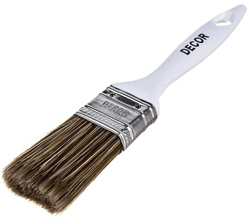 Кисть 35 мм, темная синтетическая щетина PROFI для лака, пласт.ручка (12) 730-038