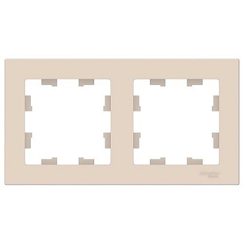 Рамка 2-м AtlasDesign бежевый SchE ATN000202