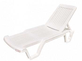 Шезлонг белый Капри 187*30*68 Эльф 422