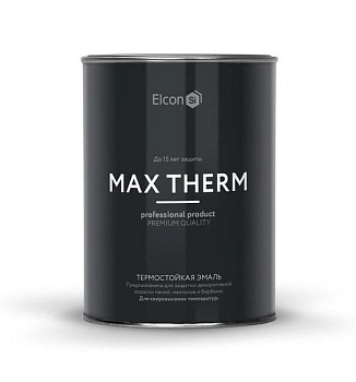 Эмаль термостойкая антикор +1200С 0,4кг чёрная ELCON(6)