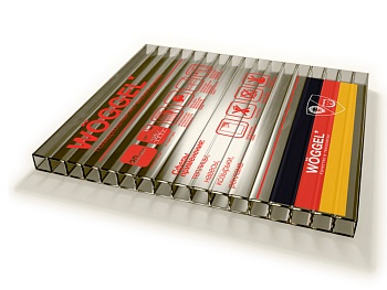 Поликарбонат 10 мм 2,1*6 пог.м (12,6м2) Бронза Woggel