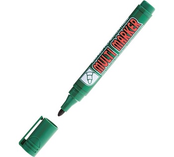 Маркер перманентный Зеленый, пулевидный, 3мм "MULTI MARKER" CPM-800з
