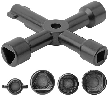 Ключ универсальный для электрошкафов 4-в-1 FIT 60105