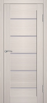 Дверь межкомнатная Анкона 01 Эко. Капучино 600*2000 Стекло черное