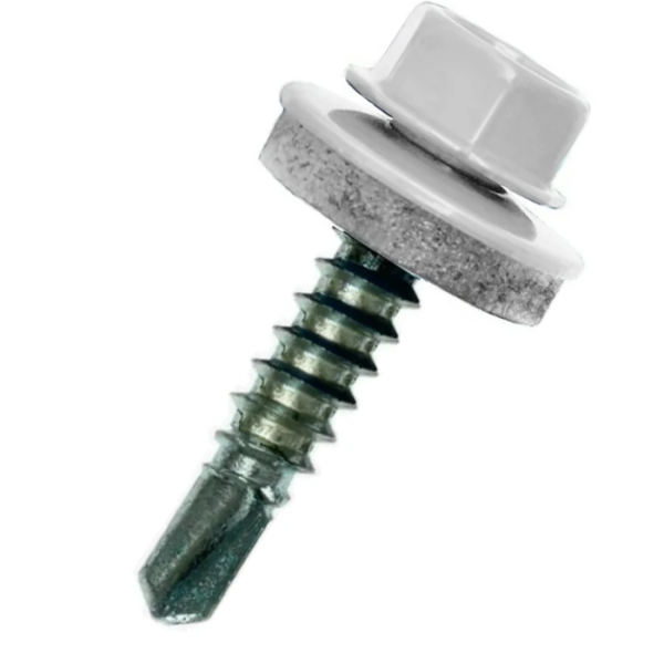 Шуруп кровельный 5,5 25 белый 9003 (250шт)