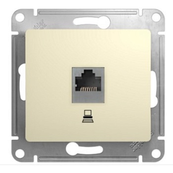Механизм розетки компьютерной RJ45 1-м СП Glossa беж. SchE GSL000281K