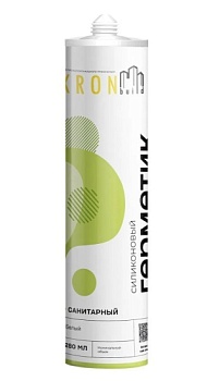 Герметик силиконовый санитарный белый Kronbuild 280гр (24)