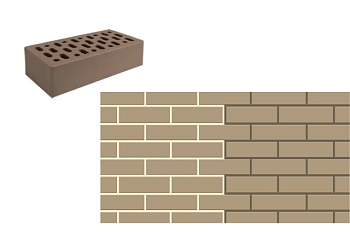 Кирпич керамический Норский 1НФ Коричневый М-150 (432шт.)