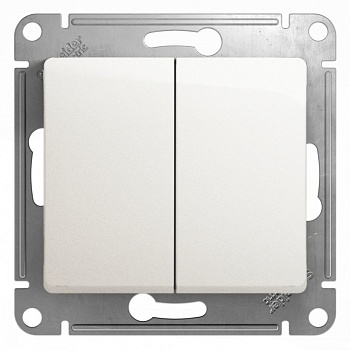 Механизм выключателя 2-кл. СП Glossa 10А IP20 белый SchE GSL000151