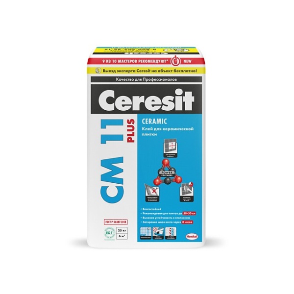 Клей для плитки CERESIT СМ-11 керамогранит нар.раб.25кг (48)