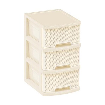 КОМОД КОМПАКТ "AJUR" 3 КОРЗИНЫ (СЛОН. КОСТЬ) (1) "BRANQ"  BQ3795СЛК