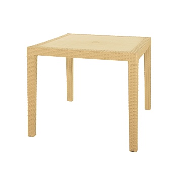 Стол квадратный бежевый Родос с декором 815*815*750 Эльф 382