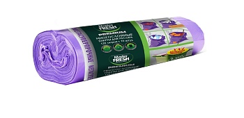 Мешки для мусора с завязками(фиолет.) PREMIUM 120л рулон 10шт 60 мкм "MASTER FRESH"