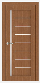 Дверь межкомн. М09 Велла/ белое стекло 700*2000 (витрина)