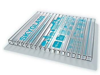 Поликарбонат 10 мм 2,1*12 пог.м (25,2м2) Прозрачный SKYGLASS