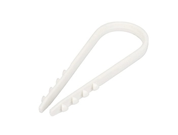 Дюбель-хомут (нейлон) 19-25 круглый белый (100шт/упак) РосДюбель 15-0430