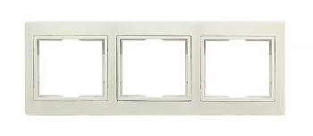 Рамка 3-м горизонтальная бежевая Венера Smartbuy SBE-01i-00-FR-3