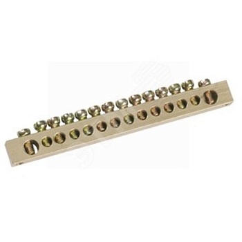 Шина нулевая N (8х12мм) 14/1, 14 групп/крепёж по краям EKF sn0-125-14-k