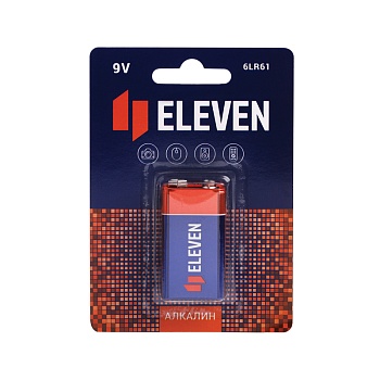 Батарейка Eleven MN1604 (6LR61) Крона, алкалиновая, BC1 301752