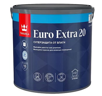 Краска интерьерная для вл. помещений TIKKURILA EURO EXTRA 20A п/мат 2,7л
