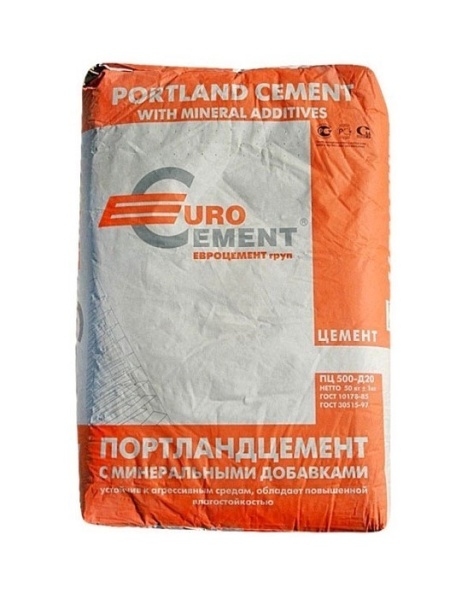Цемент Евро (ЧЕРКЕССК) 50кг М-500 Д-20 (34)  